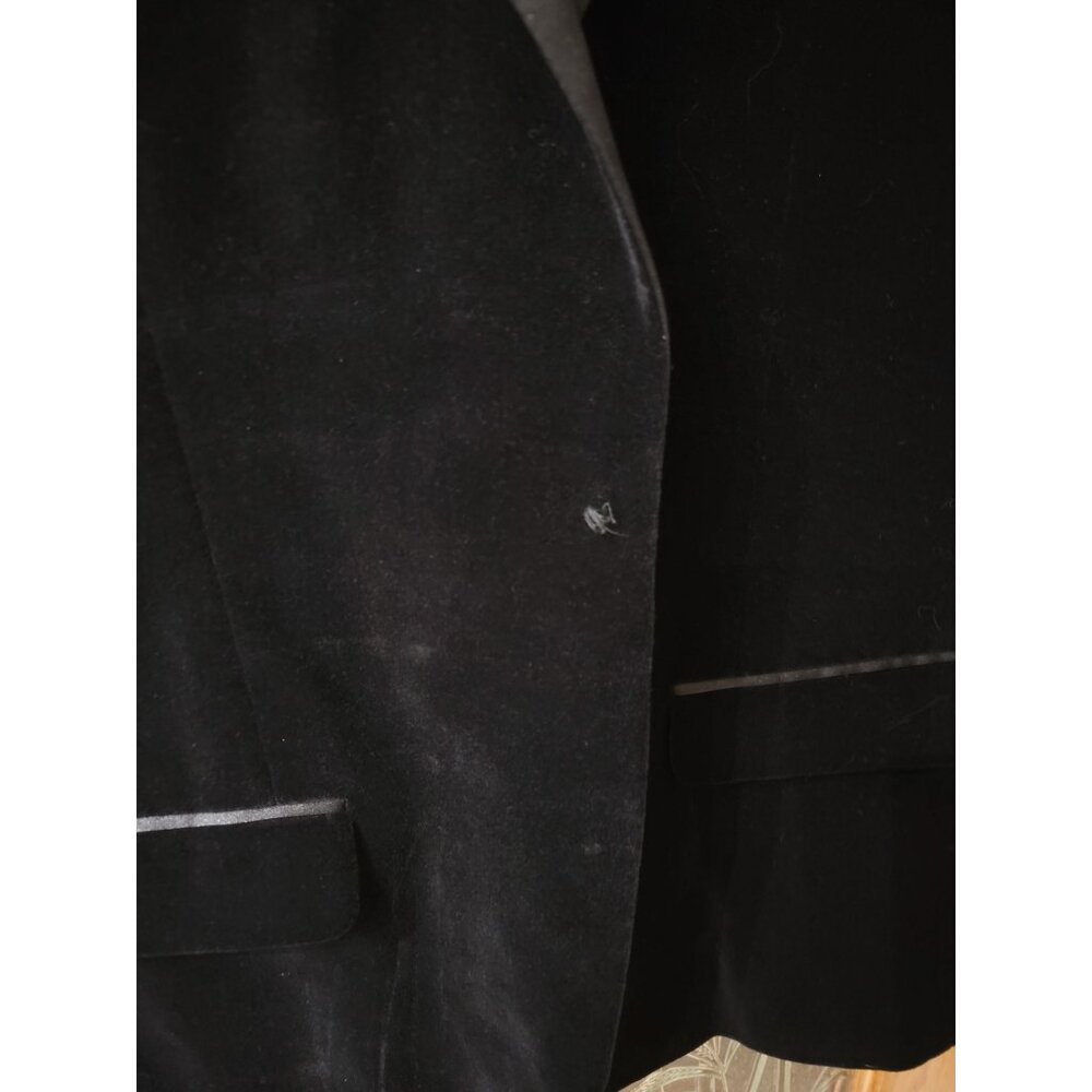 Kenneth Cole Reaction Mens Black Super Slim Fit Velvet Blazer M NWT - Picture 6 of 7